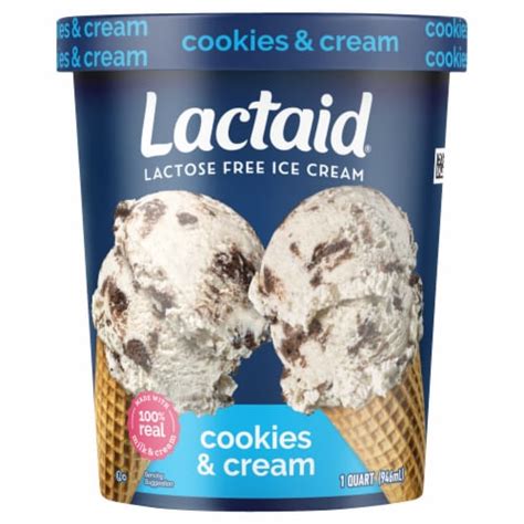 Lactaid Cookie & Cream Ice Cream Tub, 32 oz - King Soopers