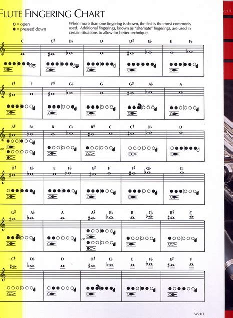 Flute Finger Chart Notes