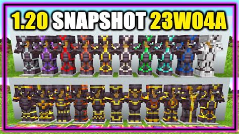 New Custom Armour and Smithing Table Changes! | Minecraft 1.20 Snapshot ...