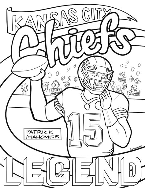 Kansas Chiefs Coloring Pages - Learny Kids