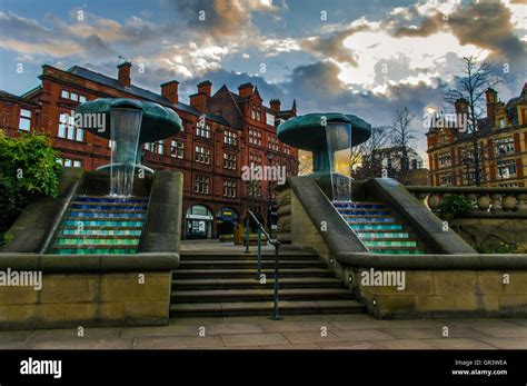 Sheffield City - square in Town center Stock Photo - Alamy