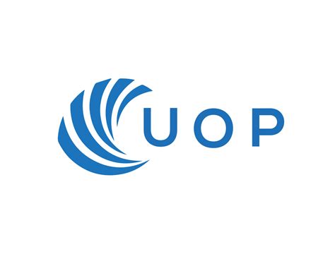 UOP letter logo design on white background. UOP creative circle letter ...