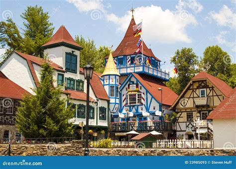 Alpine Village Tourism In Helen Georgia Stock Image - Image of summer ...