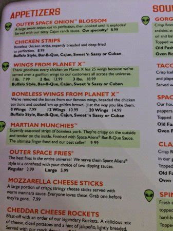 Space Aliens Grill & Bar, Bismarck - Menu, Prices & Restaurant Reviews ...