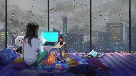 Rain Aesthetic Anime Wallpapers - Wallpaper Cave