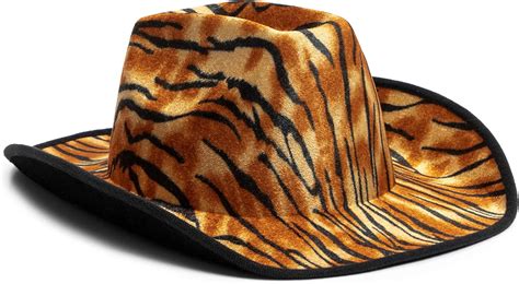 Fun Cowboy Hat, Party Cowboy Hat in Tiger Print (Adult Size, Unisex) at ...