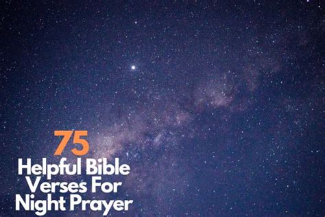 75 Helpful Bible Verses For Night Prayer