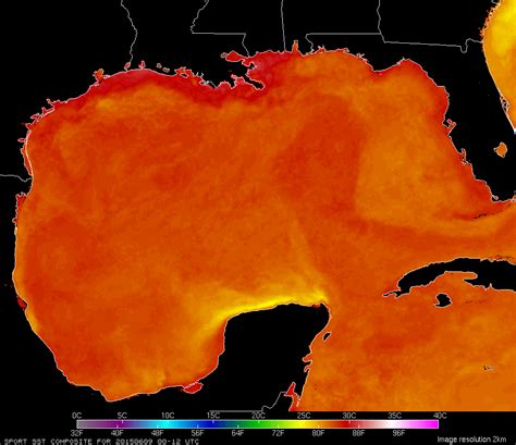 Gulf Of Mexico Sea Surface Temperature Map