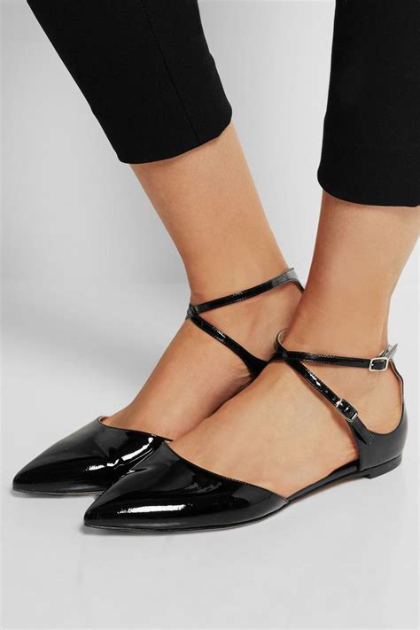 Gianvito Rossi | Patent-leather point-toe flats | NET-A-PORTER.COM ...