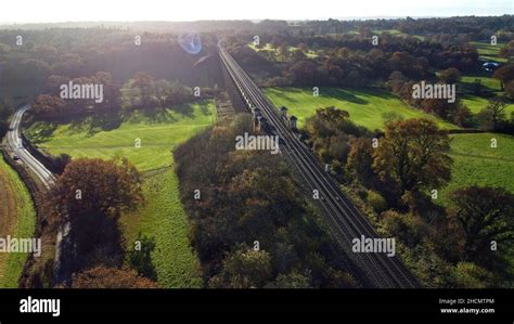 Aerial view Ouse Valley Viaduct Stock Photo - Alamy