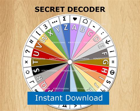 Decoder Wheel Printable Secret Codes for Kids Cypher - Etsy Canada