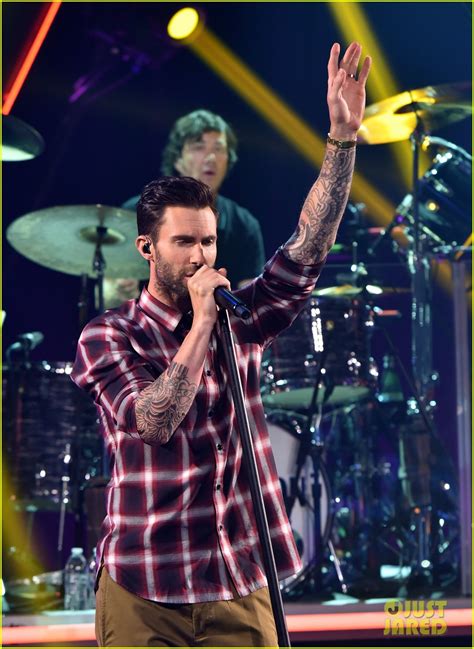 Adam Levine Celebrates Maroon 5's New Album 'V' at iHeartRadio Theater ...