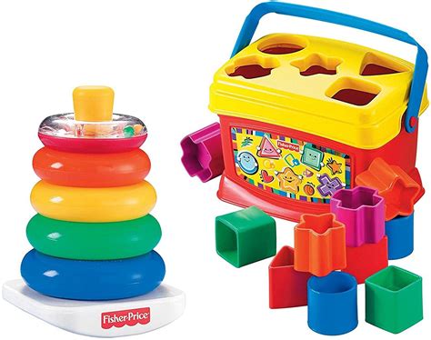 Fisher-Price Rock-a-Stack and Baby's 1st Blocks Bundle - Walmart.com ...