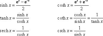 hyperbolic functions - Derivatives of $\sinh x$ and $\cosh x ...