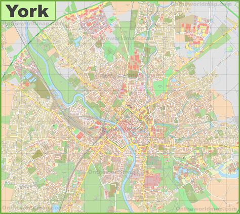 Detailed map of York