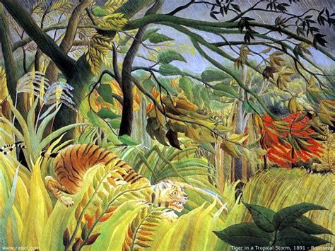 Tiger in a Tropical Storm (Surprised!), 1891 - Henri Rousseau - WikiArt.org