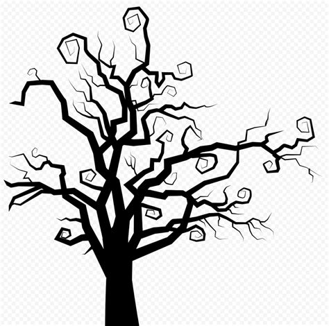 HD Spooky Halloween Tree Silhouette PNG | Citypng