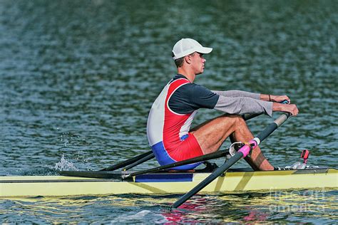 Man Rowing Scull Photograph by Microgen Images/science Photo Library ...