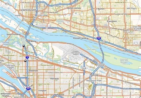 Portland International Airport Map, Oregon