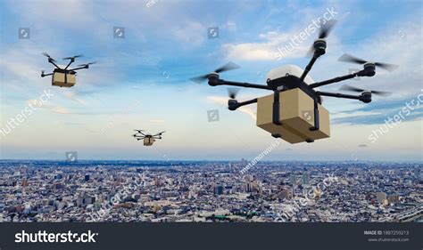 Drone Delivery Concept Autonomous Unmanned Aerial Stock Photo (Edit Now ...