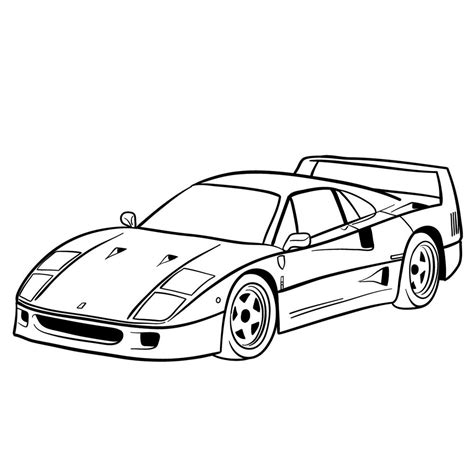 Ferrari Drawing For Kids