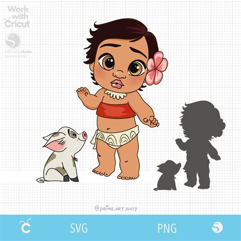 Baby Moana Baby Moana SVG Baby Moana Clipart Baby Moana Cut, 57% OFF