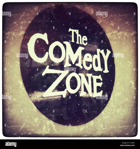 Comedy zone sign Stock Photo - Alamy