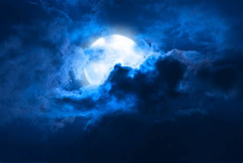 moon moonlight night midnight clouds cloudy night full moon sky ...