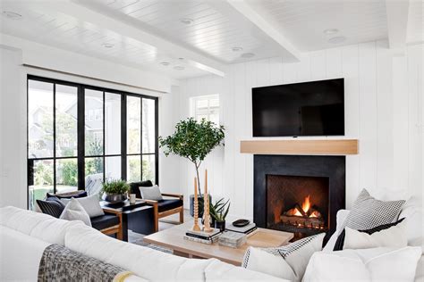 Black Fireplace Accent Wall