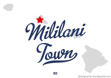 Map of Mililani Town, HI, Hawaii