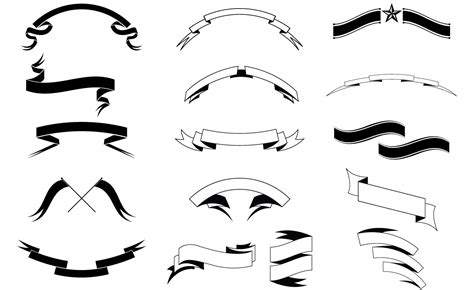 10 Vector Banner Shapes Images - Ribbon Banner Vector, Free Banner ...