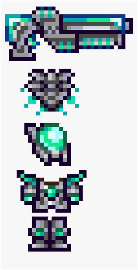 Terraria Vortex Armor Sprite, HD Png Download - kindpng