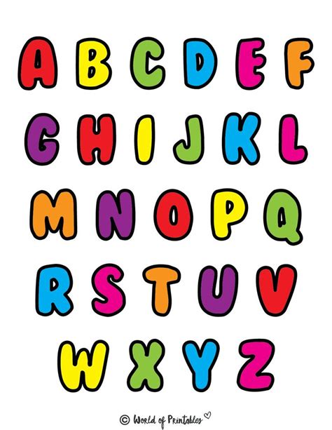 Printable Alphabet Letters - World of Printables