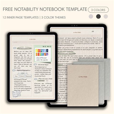 Free digital notebook for GoodNotes & Notability - Note as you like.