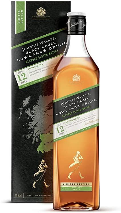 Johnnie Walker 12 Years Black Label Lowlands Origin - Whisky.com