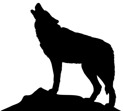 Animal Silhouette Paintings at ... | Wolf silhouette, Dog silhouette ...