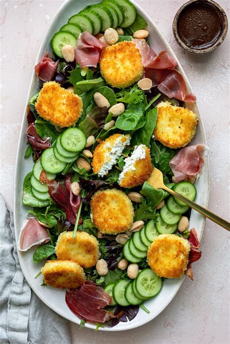 Fried Goat Cheese Salad - Dash of Mandi