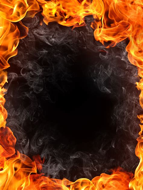 Burning Flame Border Background Material, Combustion, Flame, Frame ...