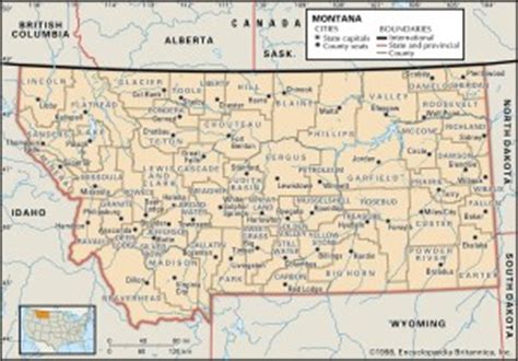 State and County Maps of Montana