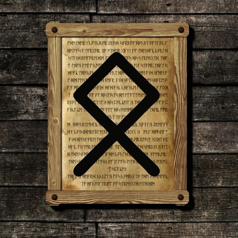 Othala Viking Print Rune Illustration Futhark Art on Old - Etsy