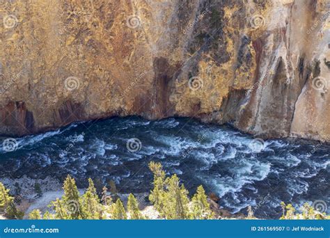 River at Grand Canyon of Yellowstone.USA. Stock Image - Image of bluff ...