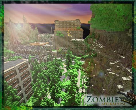 Zombie Apocalypse [I am Legend Map] with 3D scenery Minecraft Map