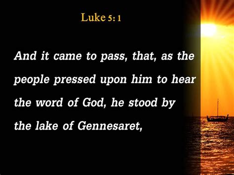 Luke 5 1 One Day As Jesus Was Standing Powerpoint Church Sermon ...