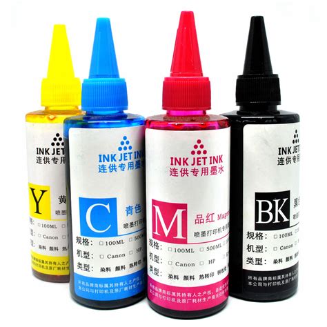 Ink Refill Bottle for Canon Dell HP Printer Ink Cartridges 100ml ...