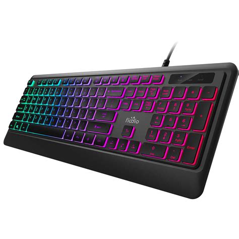 Buy Fiodio Rainbow Membrane Gaming Keyboard, Quiet Wired Computer ...