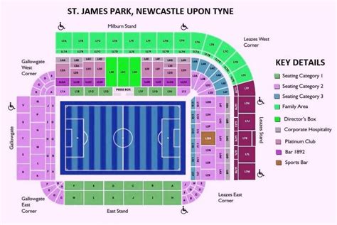 St James Park Stadium Seating Plan, Ticket Price, Facilities, Parking Map