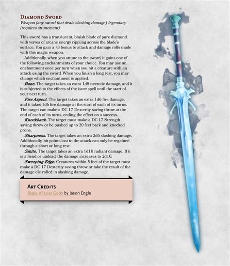 Diamond Sword - A magical weapon inspired by the weapon enchantments ...