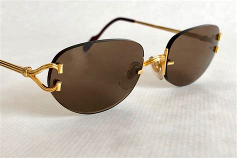 Cartier Portofino 22K Gold Vintage Sunglasses – Full Set with 2 Cases ...