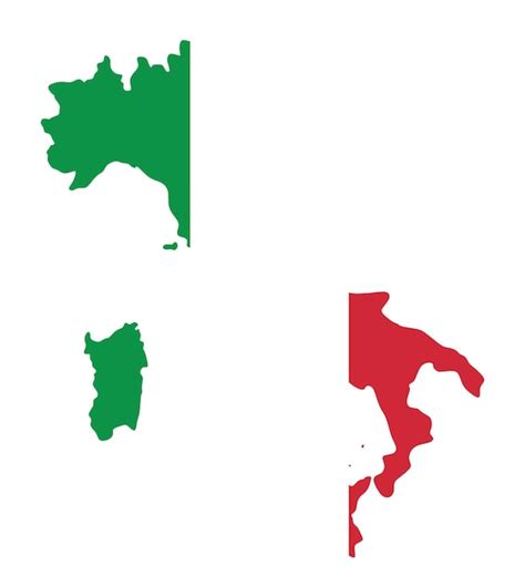 Premium Vector | Map of italia with italian flag