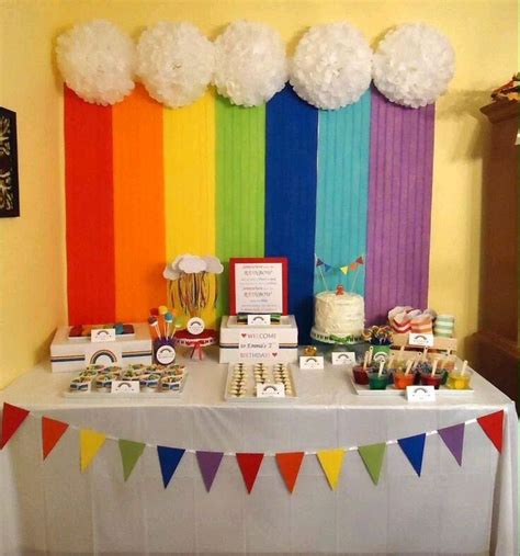 más y más manualidades: 2017 Rainbow Themed Birthday Party, Rainbow ...